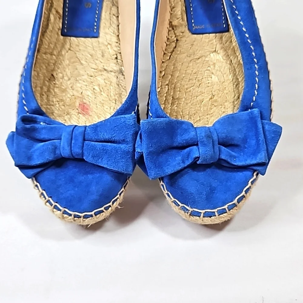 Blue Suede Espadrilles/ Flats Shoes Size 39